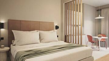 Superior Studio, Balcony, Sea View | In-room safe, desk, laptop workspace, blackout curtains