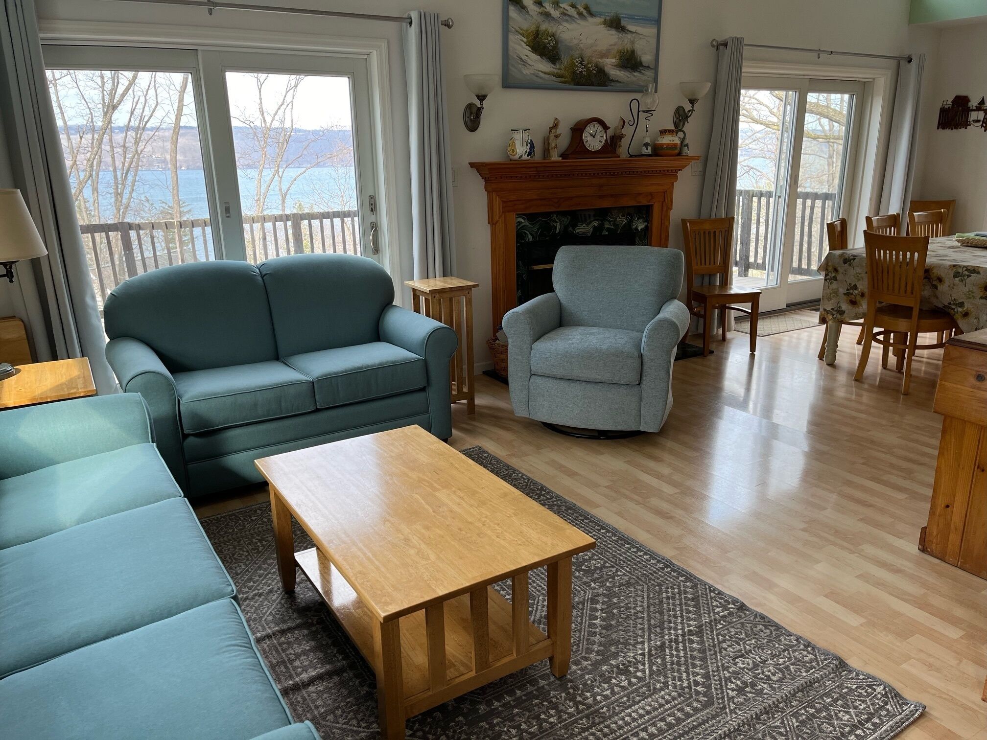 TV, fireplace, DVD player