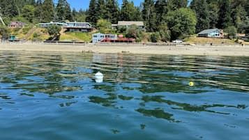 在海滩、沙滩毛巾