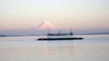 On the beach, beach towels