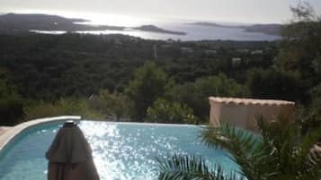 Een verwarmd zwembad