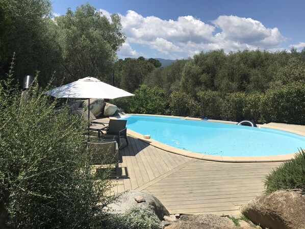 Outdoor pool, a heated pool