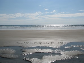 En la playa