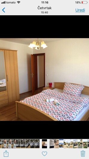 2 dormitorios, tabla de planchar con plancha, wifi y ropa de cama