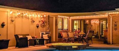 Piscine extérieure, piscine chauffée