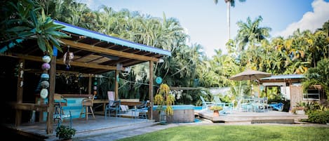 Outdoor pool, a heated pool