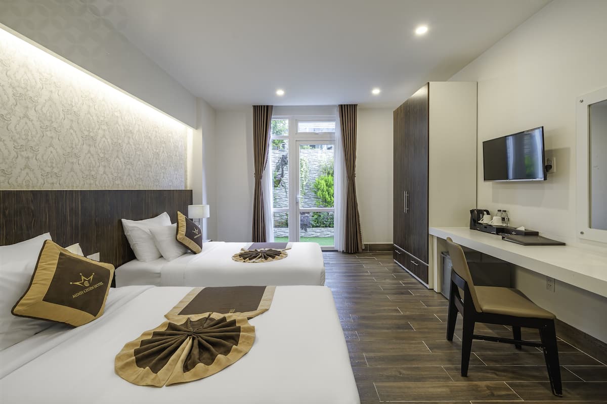 premium twin room | premium bedding, free minibar items, blackout curtains, soundproofing