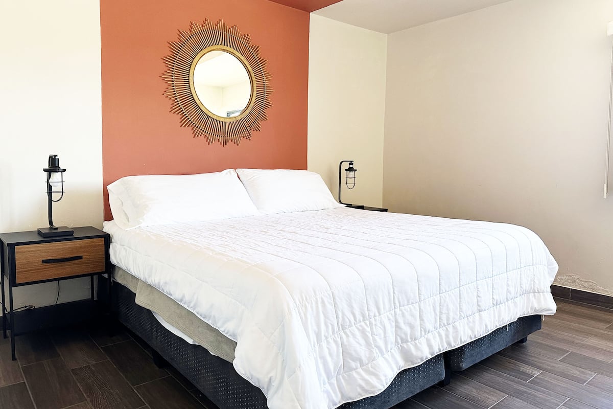 Standard Suite, 2 Double Beds, Non Smoking, Sea View | 1 bedroom, desk, iron/ironing board, bed sheets