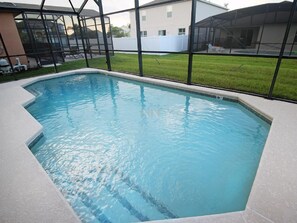 Family Villa, Garden Area | Pool | Seasonal outdoor pool, pool loungers - Fv62883 - Crystal Cove - 4 Bed 2 Baths Villa (Kissimmee)