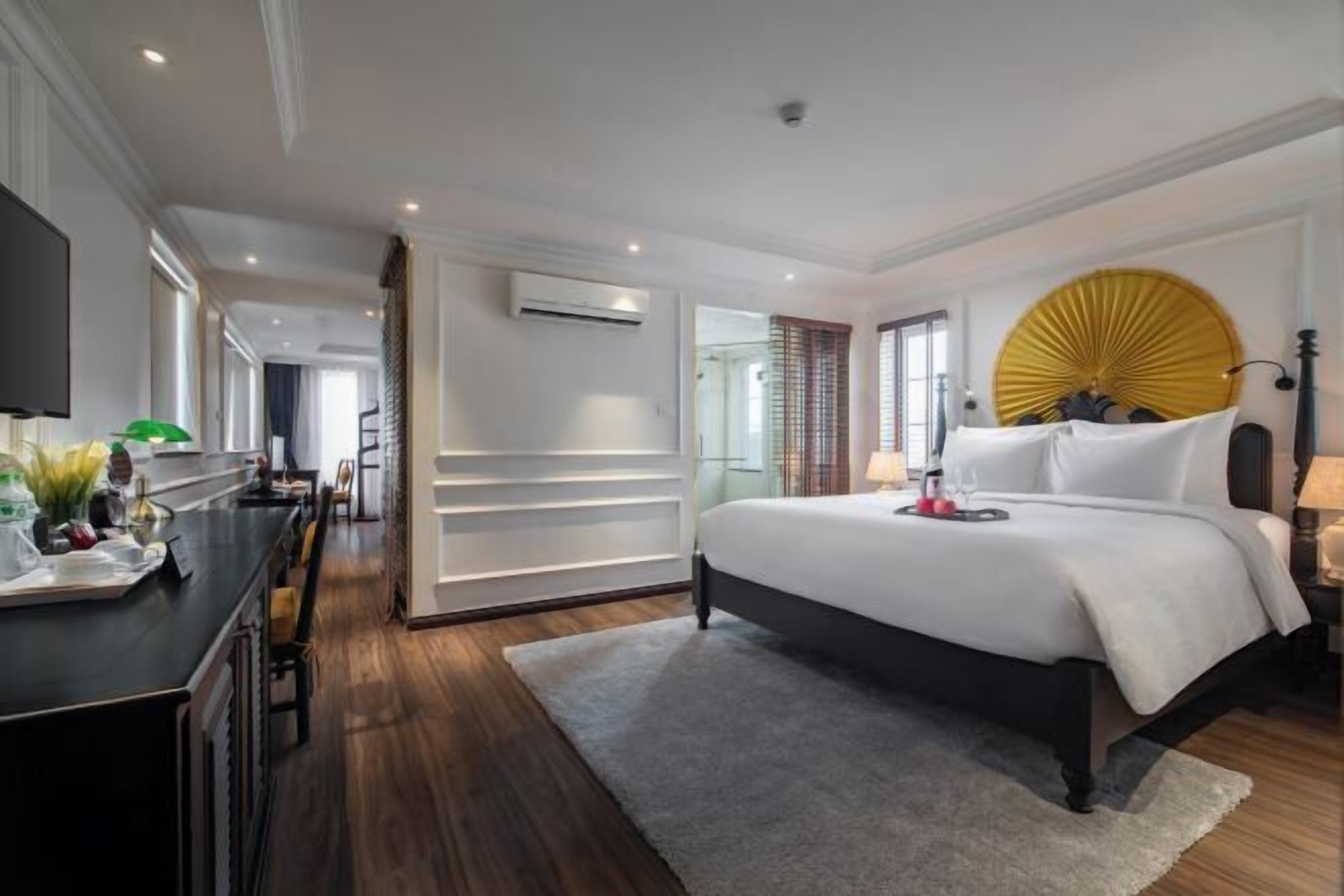 Premium bedding, memory-foam beds, minibar, in-room safe