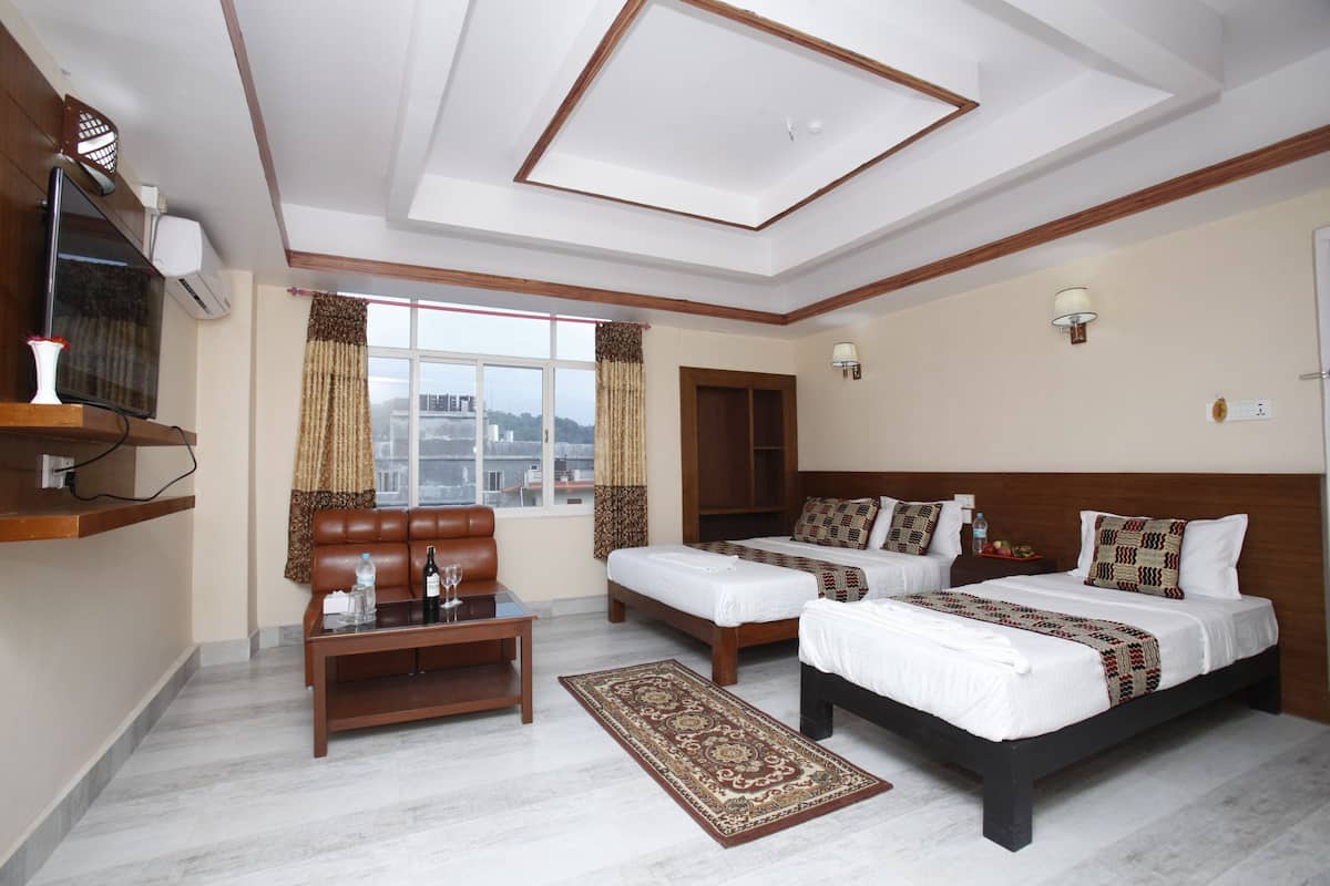 Premium bedding, individually furnished, laptop workspace
