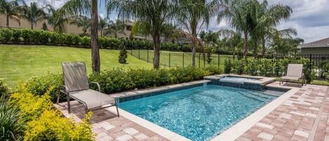 Family Villa, Multiple Bedrooms, Garden Area | Pool | Seasonal outdoor pool, pool umbrellas, pool loungers