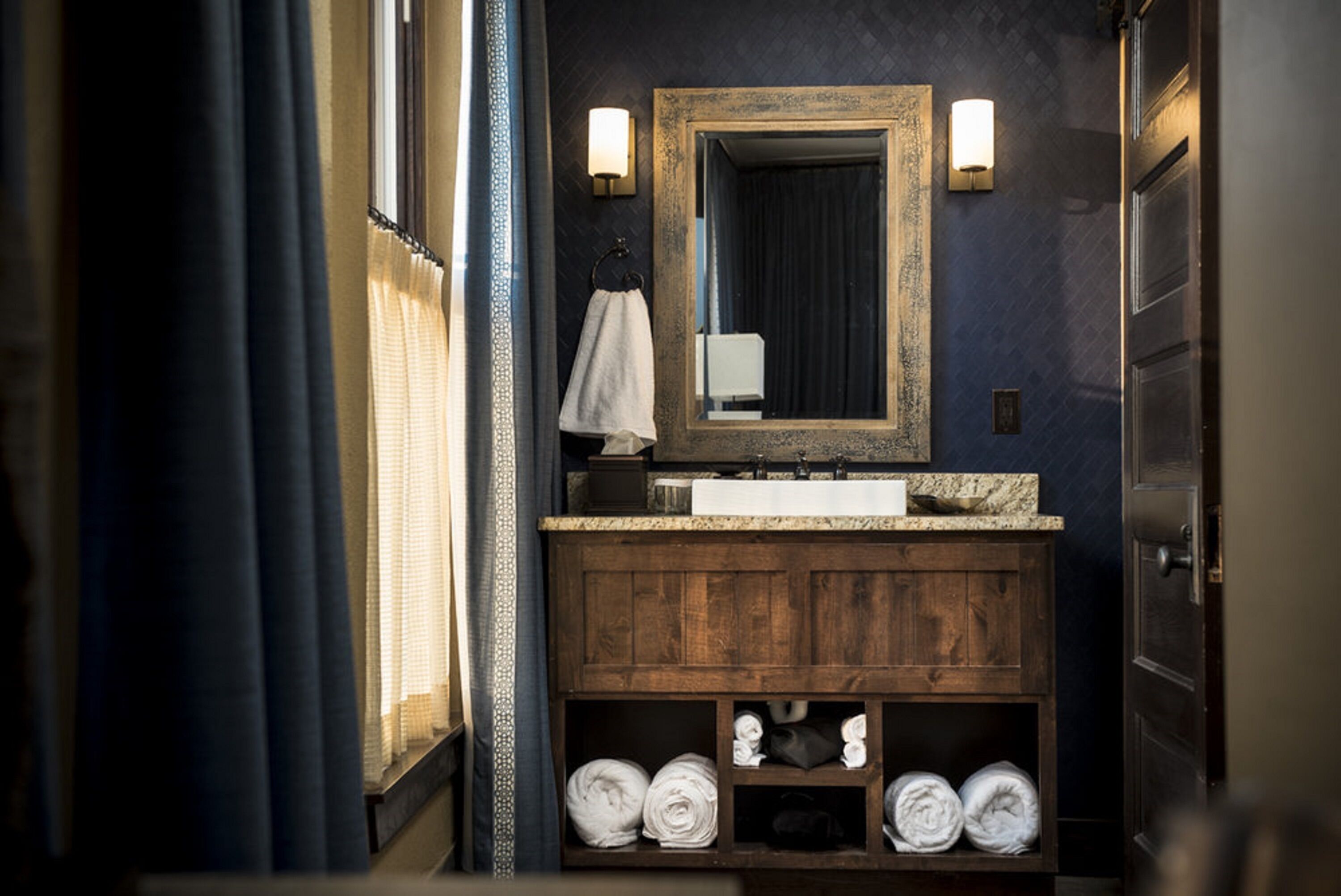 luxury double room, 2 queen beds, accessible, non smoking | bathroom sink