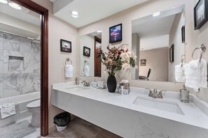 Hair dryer, towels