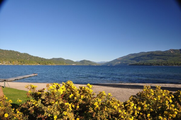Beach nearby, sun loungers, beach towels