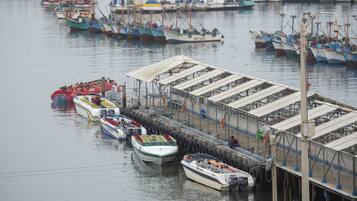 Vue depuis lâhĂ©bergement