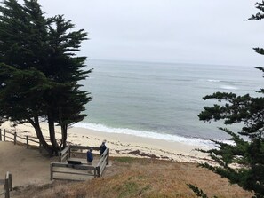 On the beach, beach towels