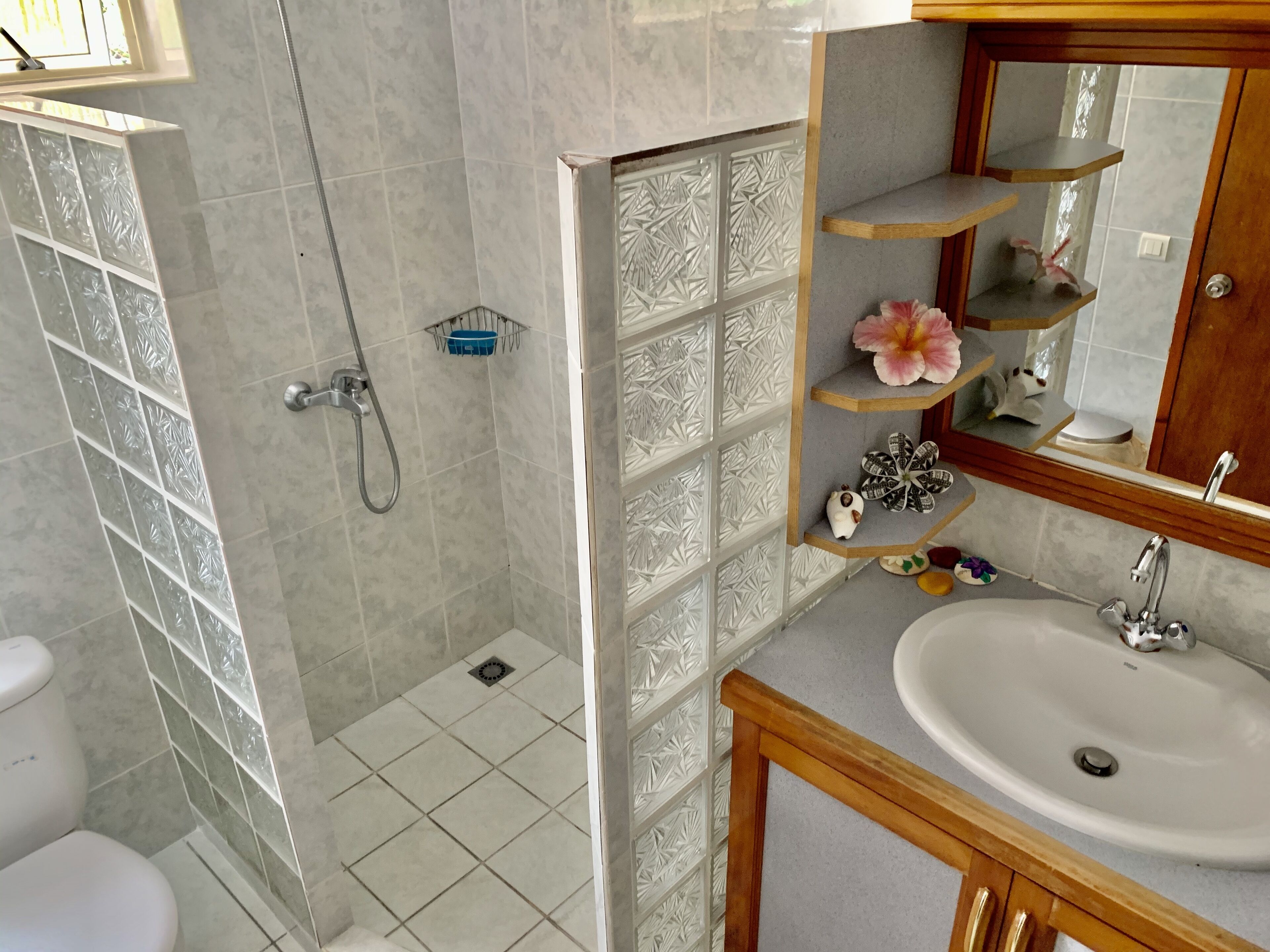 Bathroom | Shower, free toiletries, hair dryer, towels