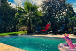 Outdoor pool, a heated pool