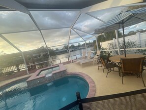 Outdoor pool, a heated pool