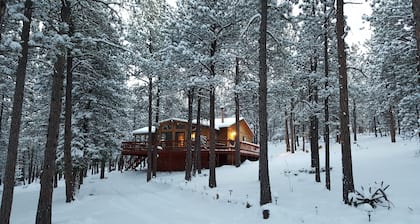 Wooded 5 Acre viileä rauhallinen Mountain Cabin Retreat