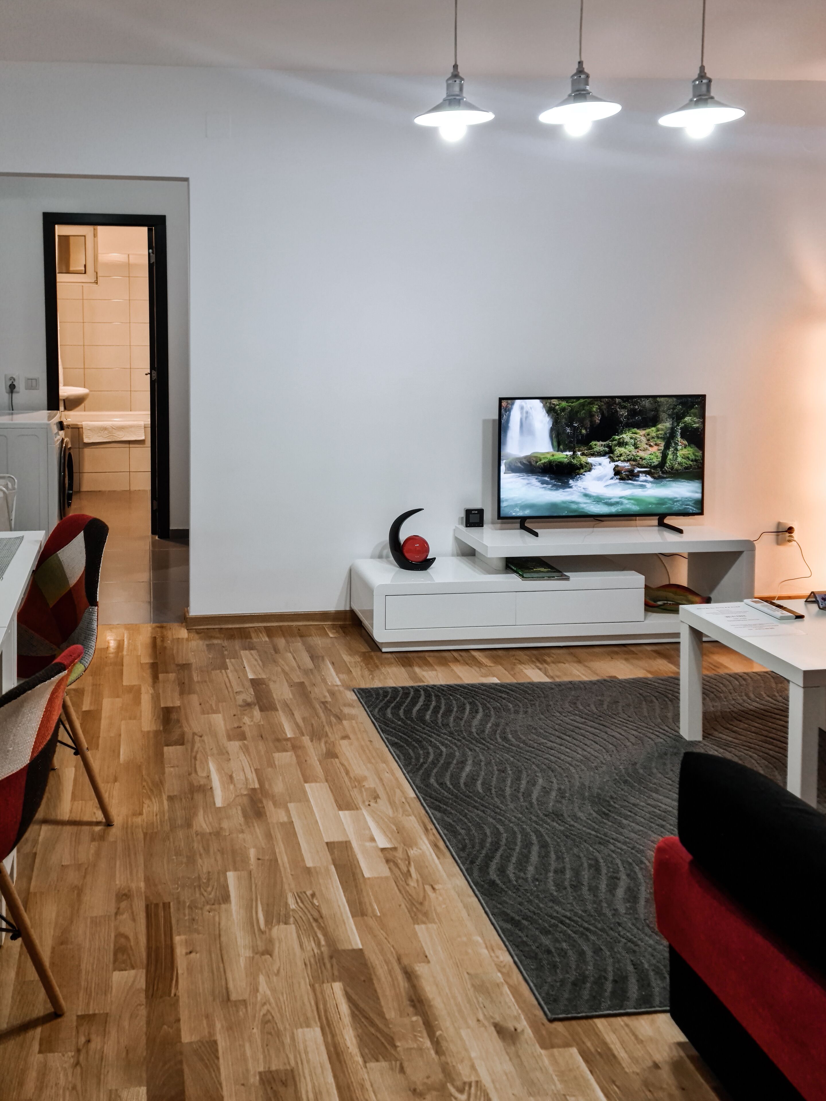 Televisión de pantalla plana de 60 cm con canales por cable 