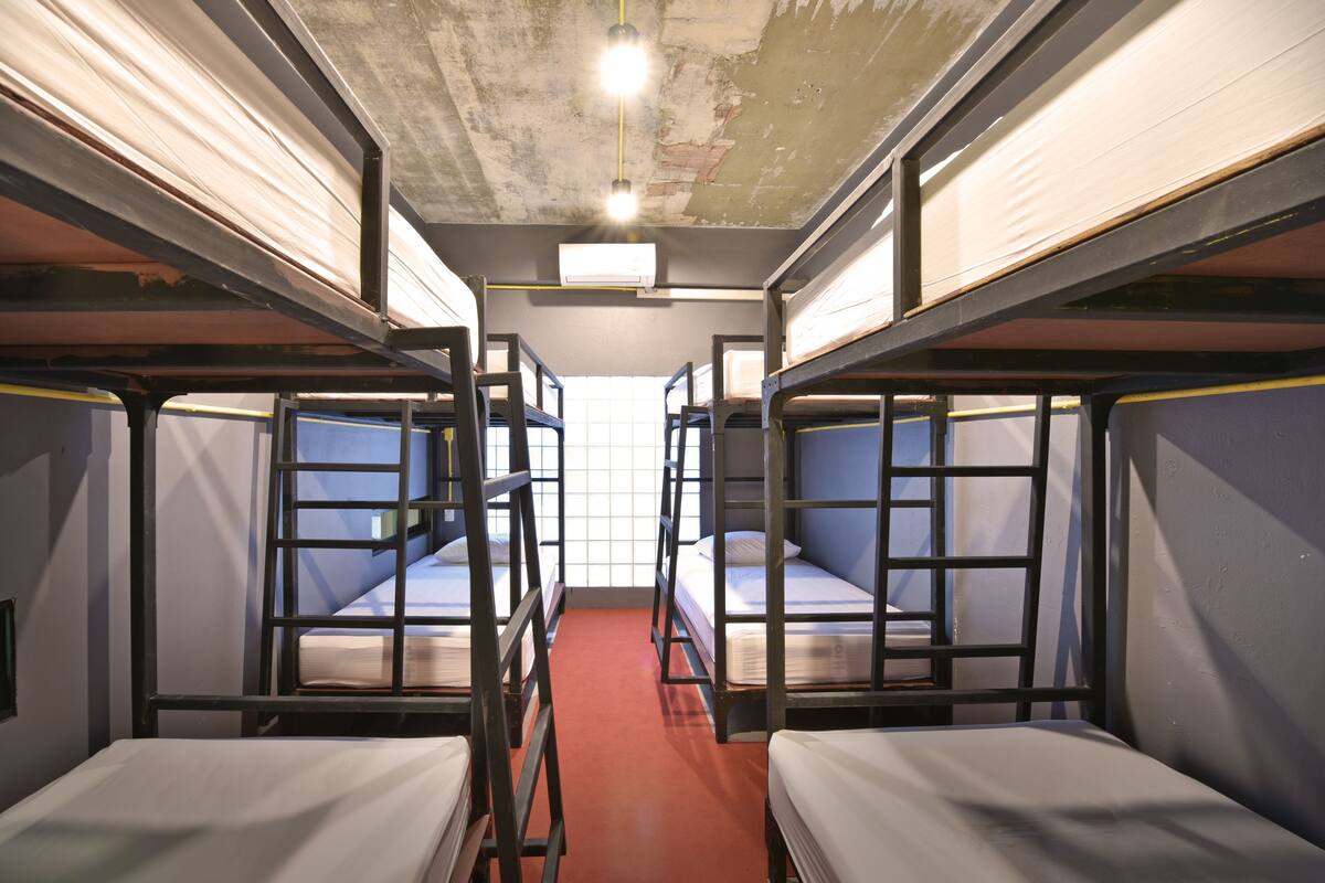 Bed in 8-Bed Mixed Dormitory Room | Soundproofing, free WiFi, bed sheets