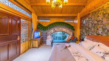 Honeymoon-Villa, 1 King-Bett und Schlafsofa, Raucher | Bettwäsche aus ägyptischer Baumwolle, hochwertige Bettwaren