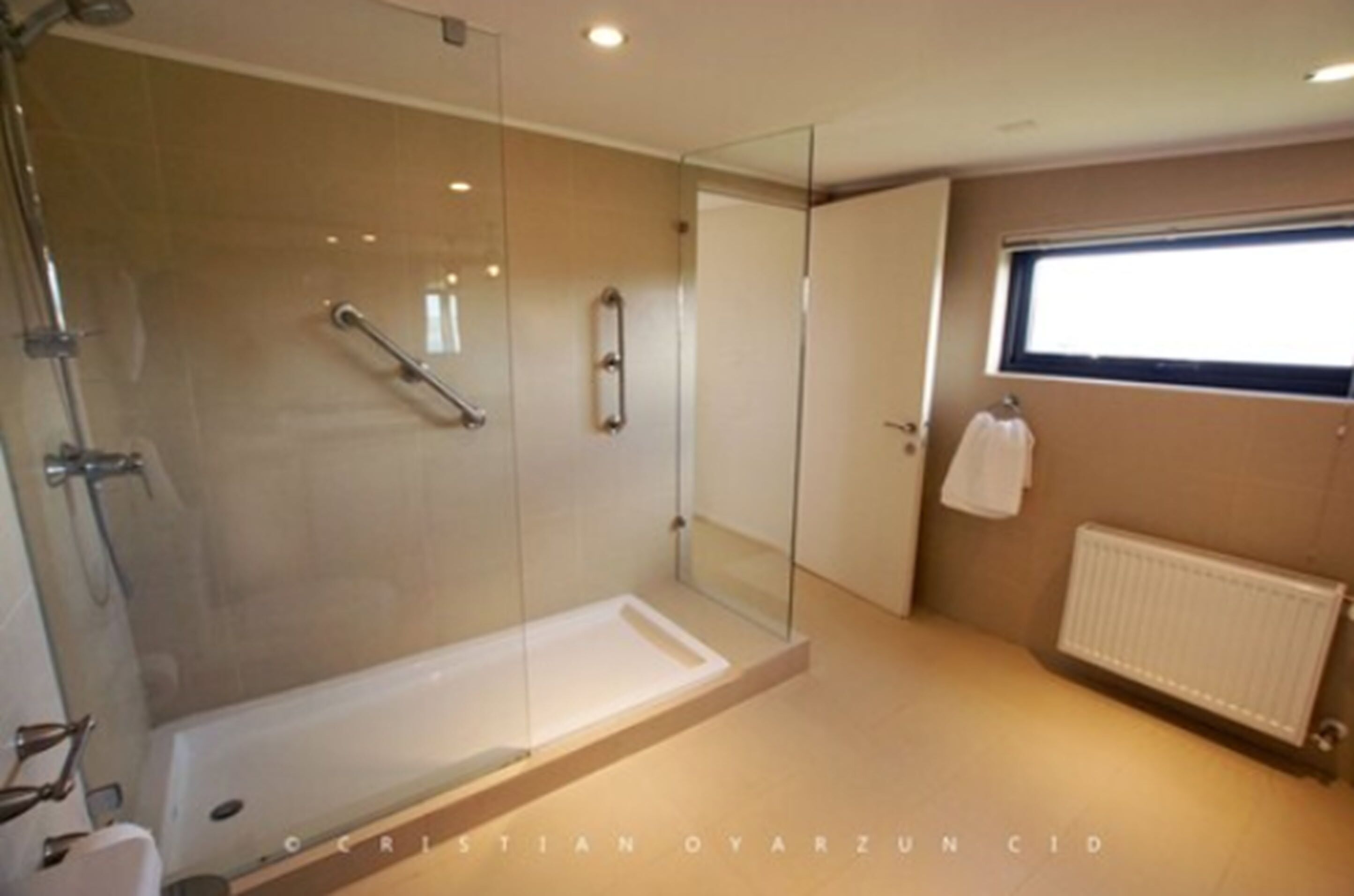 suite | bathroom | shower, slippers, towels
