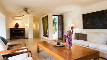 Smart TV, DVD player, livros, aparelho de som