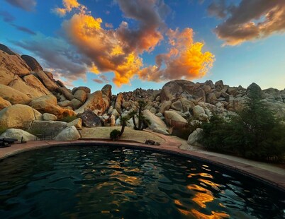 Joshua Tree Retreat Private Pool, Gardens & Cave-Inspired Estate