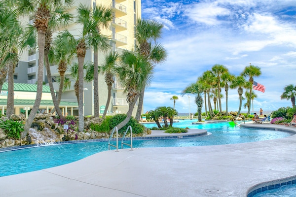 Gorgeous Lagoon Pool between Towers 2 and 3. Quick walk from our condo