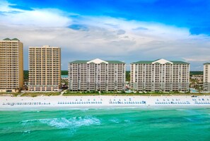 On the beach, sun-loungers - 5-Star Beachfront Condo for Two.  Check it out! (Panama City Beach)