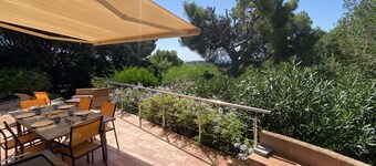 Villa vue mer et plage de SANTA GIULIA à pieds en 5 min