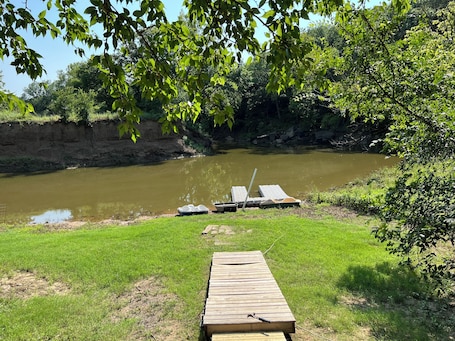 Property grounds. Ben Ranch Cabin # 2 located in a century old Pecan Orchard. 2 Bedroom plus couch