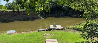 Ben Ranch Cabin # 2 located in a century old Pecan Orchard. 2 Bedroom plus couch