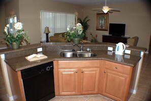 Family Villa, Hot Tub, Garden Area | Shared kitchen