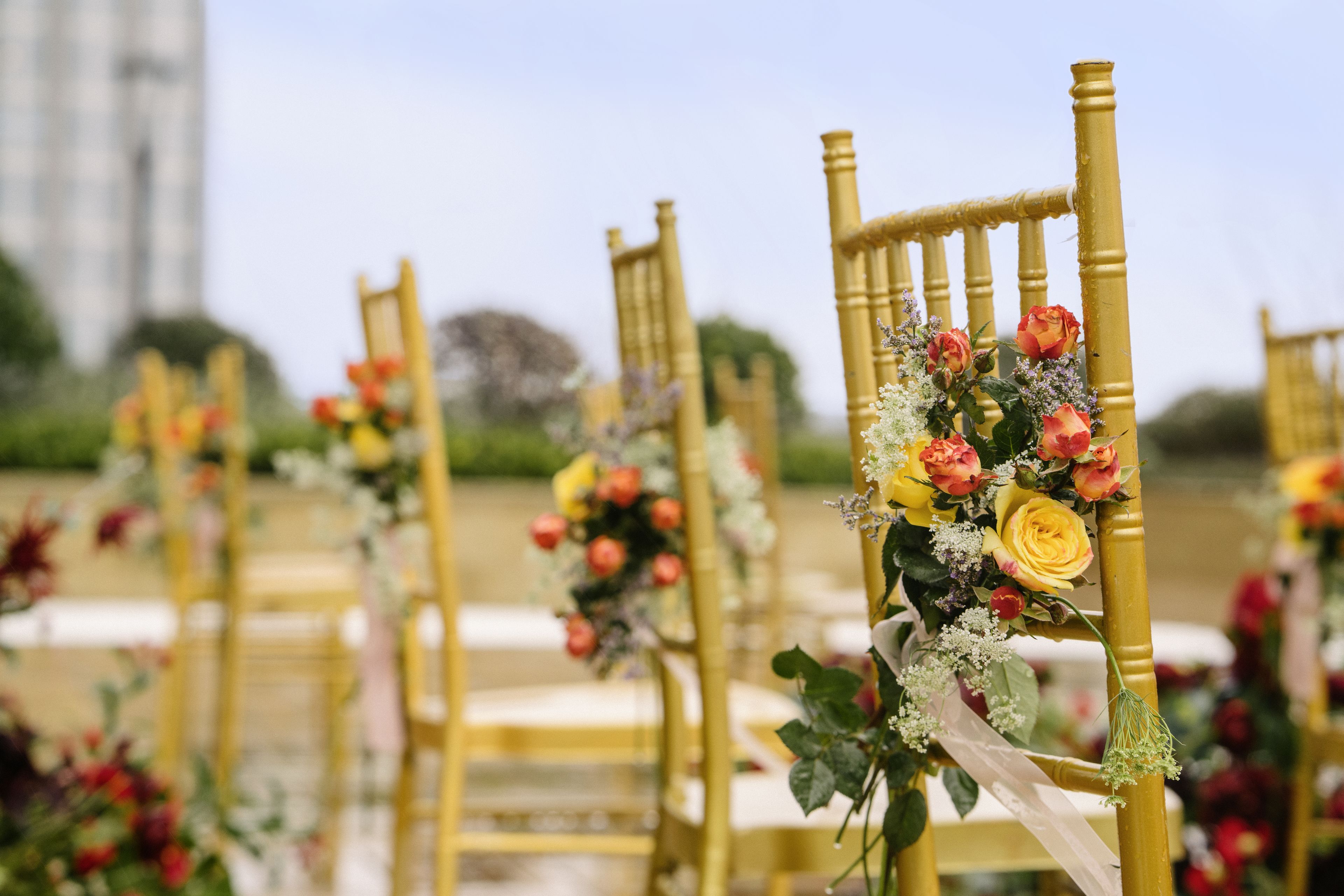 Outdoor wedding area