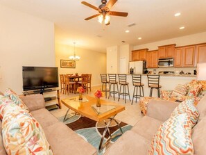 Family Townhome, Kitchen, Garden Area | Lobby