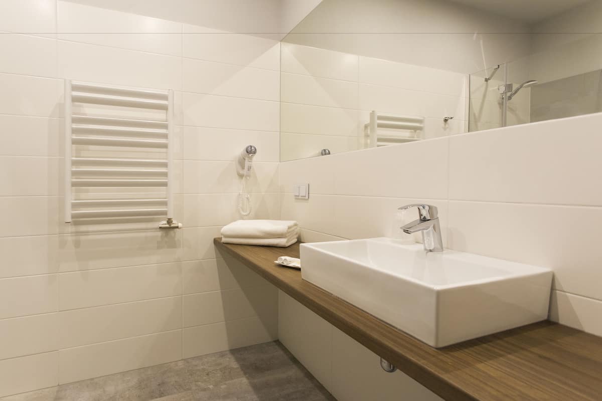 single room | bathroom | shower, free toiletries, hair dryer, towels