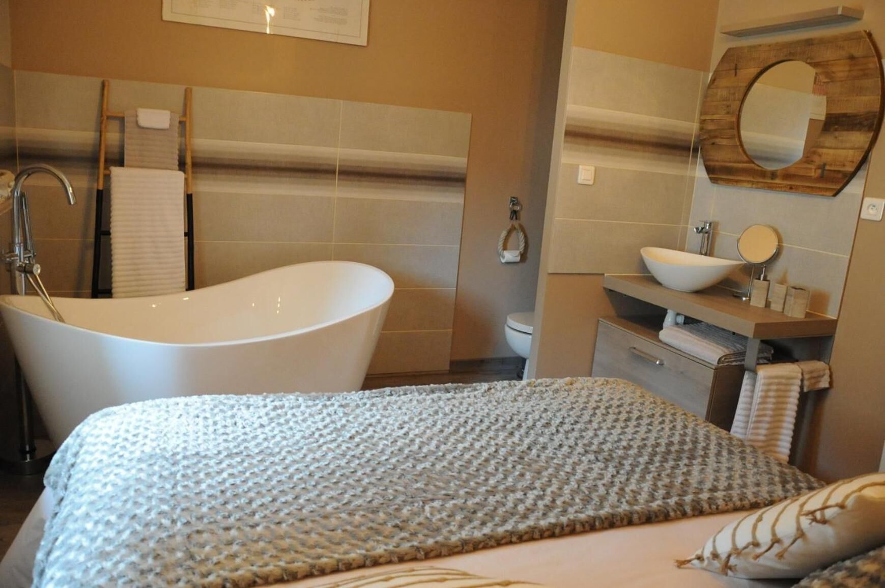 Free toiletries, hair dryer, towels