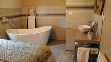 Free toiletries, hair dryer, towels