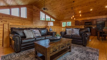 Televisie en een open haard