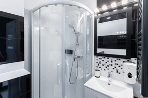 Business (102,110,210) | Bathroom | Shower, hair dryer, towels - Villa Wilda (Poznan)