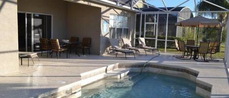 Family Villa, Private Pool, Garden Area | Pool | Seasonal outdoor pool, sun loungers