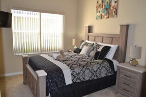Family Villa, Private Pool, Garden Area | 4 bedrooms, laptop workspace, iron/ironing board, bed sheets