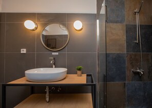 Villa, 4 Bedrooms, Private Pool, Sea View | Bathroom | Separate bathtub and shower, deep-soaking bathtub, hair dryer, towels - Villa Serenity (Kefalonia)