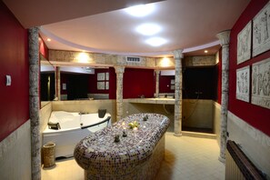 Sauna, boblebad, dampbad, tyrkisk bad/hammam, svensk massage
