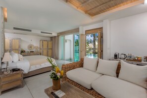 Eden Suite Pool Access | 1 多间卧室、高档床上用品、迷你吧、客房内保险箱