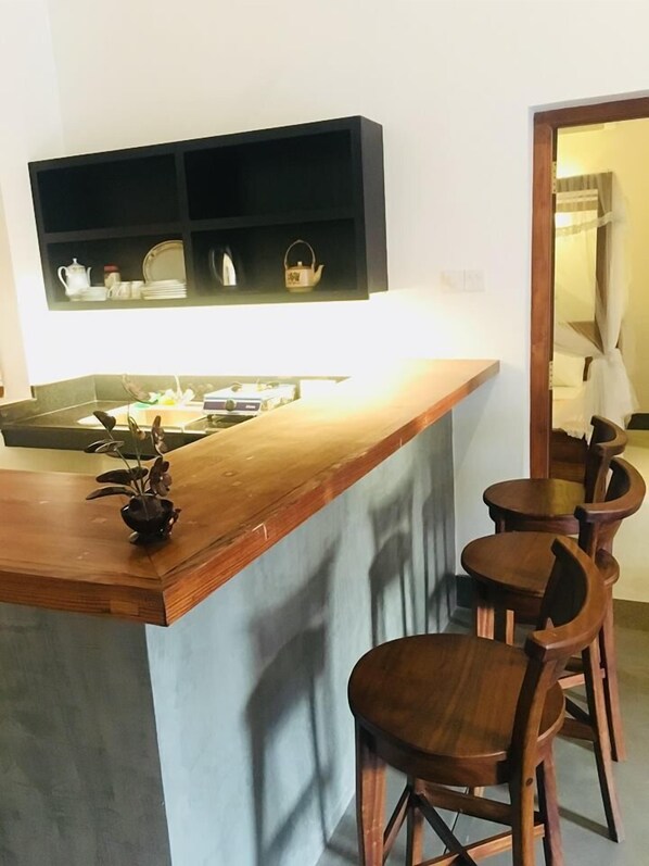 Familie villa, 2 slaapkamers | Privékitchenette | Een koelkast/vriezer, een vaatwasser, een koffiezetapparaat/waterkoker